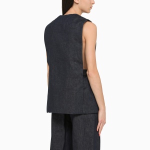 AMIRI Blue cotton waistcoat - Img 2