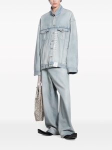 Balenciaga Denim jacket with flap pockets and drop shoulder - Img 3