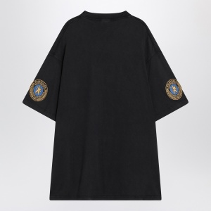 Balenciaga Faded black dry fleece Uniform Merch T-shirt - Img 2
