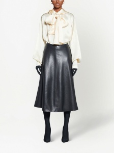 Balenciaga leather midi skirt - Img 3