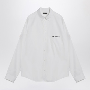 Balenciaga White Uniform Merch button-down shirt