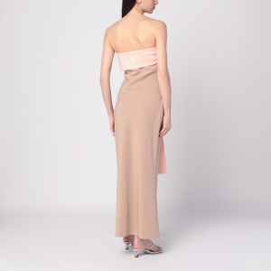 BERNADETTE Beige/pink Bart dress with oversized bow - Img 2