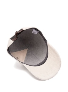 Brunello Cucinelli Baseball hat in comfortable cotton and cashmere corduroy with embroidered logo - Img 4