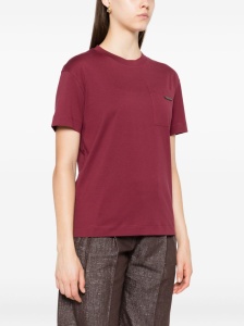 Brunello Cucinelli Cotton jersey T-shirt with shiny tab - Img 2