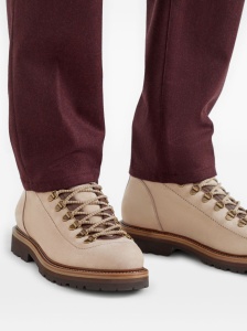 Brunello Cucinelli Nubuck mountain-style boots with wool and cashmere insert - Img 4