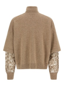 Brunello Cucinelli Sequin-embellished high-neck sweater - Img 3