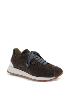 Brunello Cucinelli Suede runners with shiny tab - Img 4