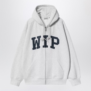 Carhartt WIP Hooded WIP Sweat Jacket colour Ash Heather