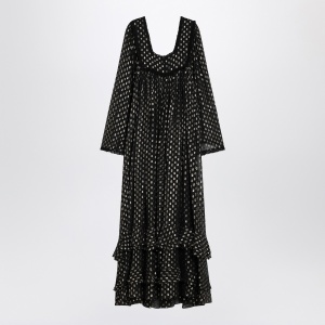 Chloé Maxi black dress with lightweight silk ruffles - Img 2