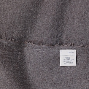 Destin Mud-coloured wool-silk blend scarf - Img 2