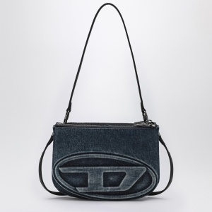 Diesel 1DR Twin shoulder bag in blue denim