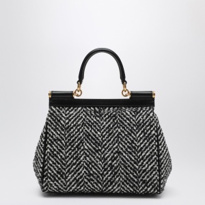 Dolce & Gabbana Dolce&Gabbana Chevron fabric handbag Sicily medium - Img 2
