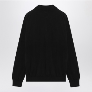 Drumohr Black cotton polo shirt - Img 2