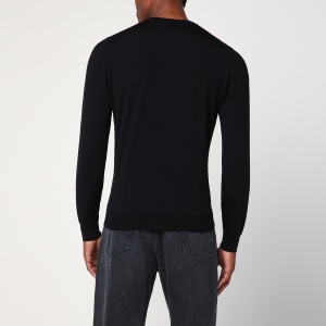 Drumohr Black wool crew neck sweater - Img 2