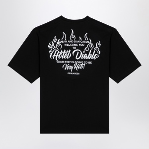 Dsquared2 Black cotton crew-neck T-shirt - Img 2