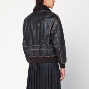Dunst Brown vintage-effect bomber jacket - Img 2
