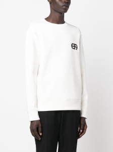 Emporio Armani Double-jersey sweatshirt with embossed embroidered EA logo - Img 3