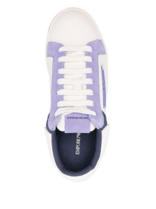 EMPORIO ARMANI EXCLUSIVE Emporio Armani Leather sneakers with suede details and eagle plate - Img 3