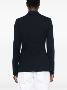 Emporio Armani Icon single-breasted blazer in an embossed jacquard knit jersey - Img 2