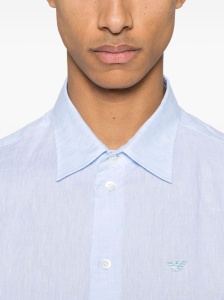 Emporio Armani logo-embroidered long-sleeve shirt - Img 4