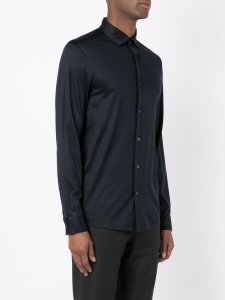 Emporio Armani long-sleeve poplin shirt - Img 2