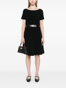 Emporio Armani Ottoman-jersey belted dress - Img 2