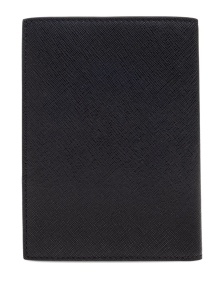 Emporio Armani Passport holder in saffiano leather with ASV eagle plaque - Img 2