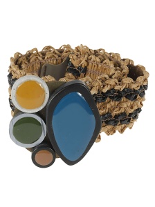 Exquisite J Striped raffia belt - Img 2