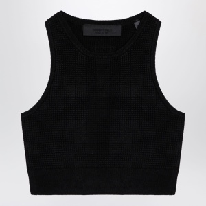 Fear of God Essentials Sporty black honeycomb tank top