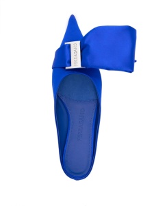 Ferragamo asymmetric-bow Satin Mules - Img 3