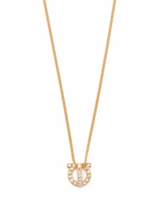 Ferragamo Gancini necklace with strass
