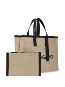 Ferragamo logo-embossed leather tote bag - Img 2