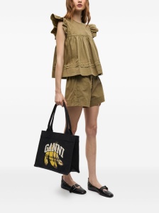 Ganni Organic cotton large tote bag - Img 3