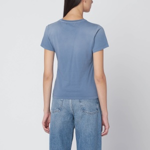 Golden Goose Faded blue T-shirt with print on the chest - Img 2