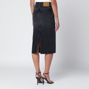 HAIKURE Black washed-effect Kim denim skirt - Img 2