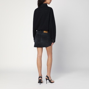 HAIKURE Washed black Tamu mini dress in denim - Img 2