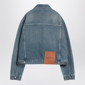 JACQUEMUS Light blue washed denim jacket - Img 2