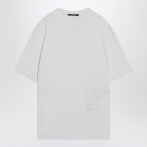 JACQUEMUS White cotton crew neck T-shirt