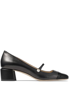 Jimmy Choo Elisa 45 Nappa and Patent Leather Pumps