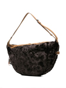La Milanesa Fur-effect half-moon shoulder bag - Img 2