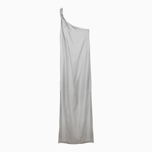 LouLou De Saison Adela silver grey silk long dress - Img 2