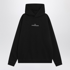 Maison Margiela Black hoodie with reversed logo