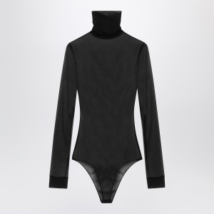 Maison Margiela Black semi-transparent turtleneck body - Img 2