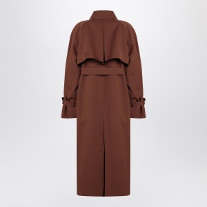 Max Mara Atelier Brown rainproof gabardine trench coat - Img 2