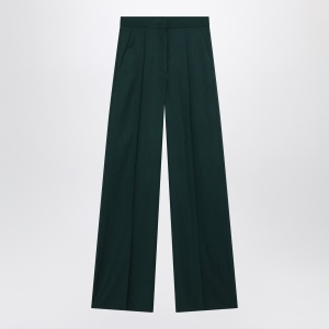 Max Mara Green straight trousers in wool
