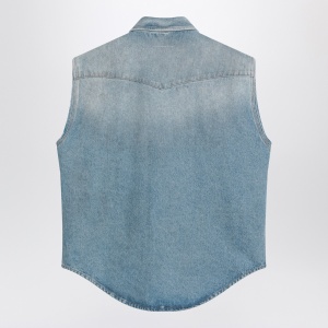 MM6 Maison Margiela Faded blue vest with rips - Img 2