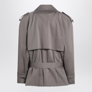 MM6 Maison Margiela Short double-breasted grey trench coat - Img 2