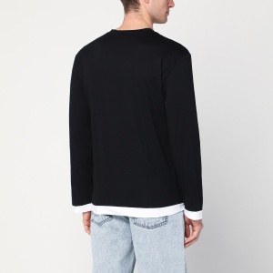 NAMACHEKO Black/white cotton knit shirt - Img 2