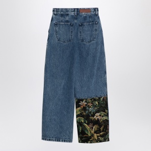 Palm Angels Baggy jeans with jungle insert - Img 2