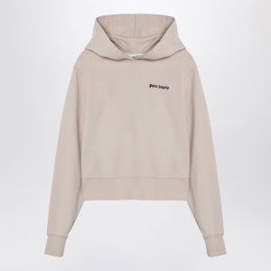 Palm Angels Logo hoodie light beige